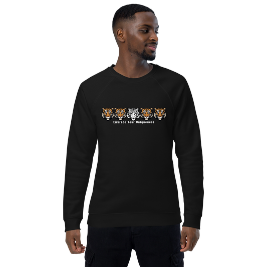 Embrace Your Uniqueness - ITATAH Unisex organic raglan sweatshirt