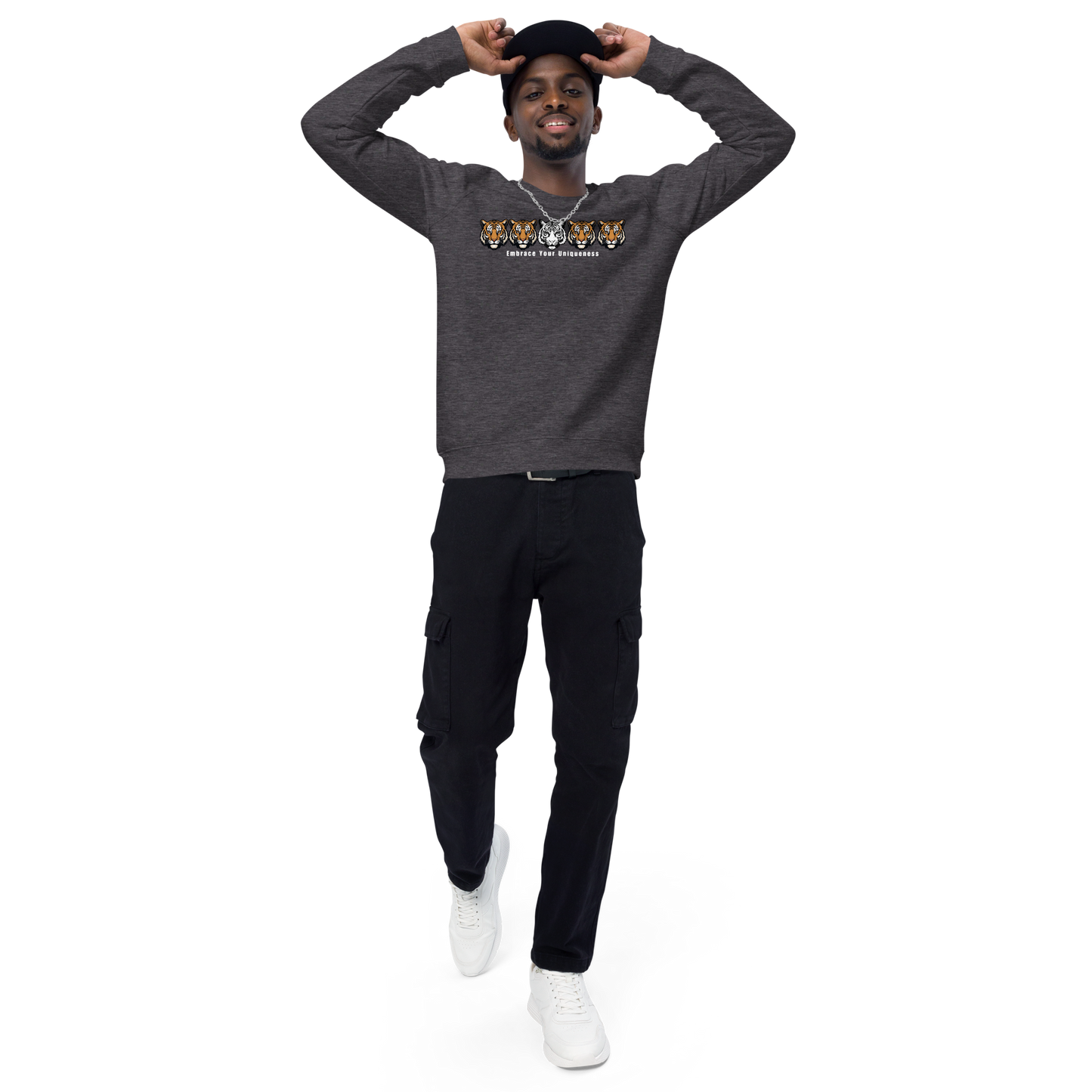 Embrace Your Uniqueness - ITATAH Unisex organic raglan sweatshirt